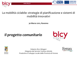 Il progetto comunitario Bicy (Provincia di Ferrara)