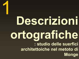 Descrizioni ortografiche : studio delle suerfici architettniche nel