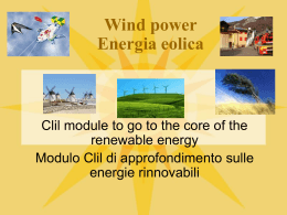 Wind power Energia eolica