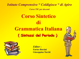Corso Sintetico di Grammatica Italiana ( Sintassi del Periodo ) Editor