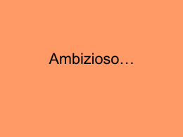 Etre ambitieux….