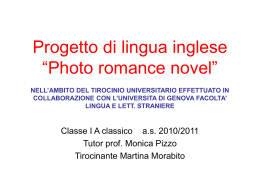 Progetto di lingua inglese “Photo romance novel