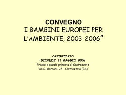 CONVEGNO I BAMBINI EUROPEI PER L`AMBIENTE, 2003