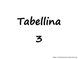Tabellina del 3 - 1