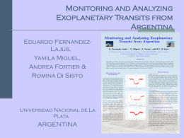 Monitoring and Analysing Exoplanetary Transits from Argentina