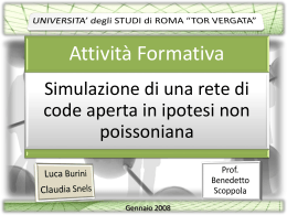 Presentazione - Università degli Studi di Roma Tor Vergata