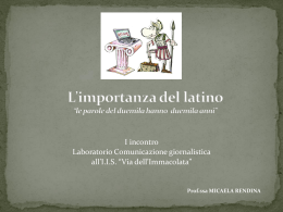 L`importanza del latino