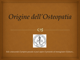 Origin of Osteopathy - Centro Terapie Osteopatiche