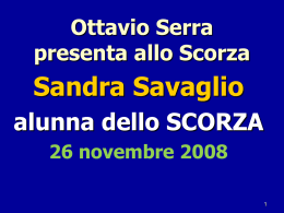 Presentazione di Sandra Savaglio