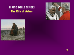 Il RITO DELLE CENERI The Rite of Ashes