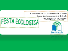 Festa Ecologica - Siti web cooperativi per le scuole
