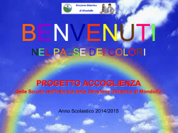 Progetto "Accoglienza" 2014