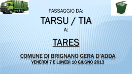 tares - Comune di Brignano Gera d`adda