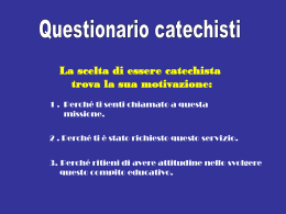Grafici sondaggio catechisti