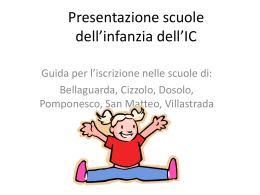 Presentazione INFANZIA - IC Dosolo Pomponesco Viadana