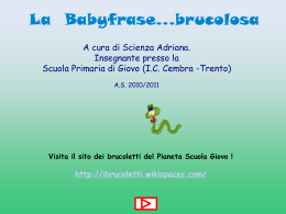 LA BABYFRASEBRUCOLOSA - brucoletti