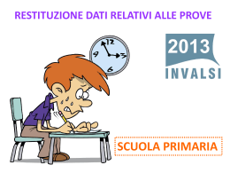 Rilevazioni Invalsi 20122013 - Scuola Primaria "Ing. Carlo Stradi"