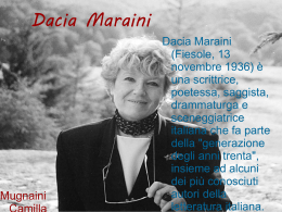 Dacia Maraini -Mugnaini