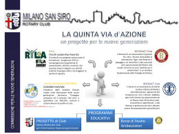 Progetto di Club - RC Milano San Siro