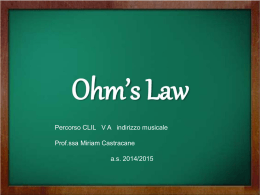 Ohm`s Law - Liceo Guacci