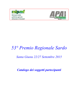 53° Premio Regionale Sardo