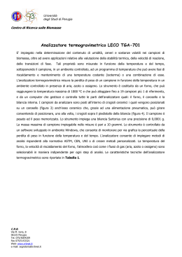 Analizzatore termogravimetrico LECO TGA-701