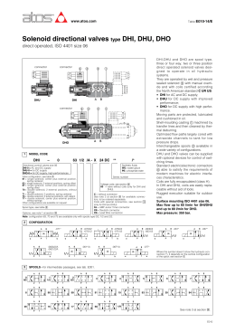 Solenoid directional valves type DHI, DHU, DHO
