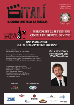 Flyer evento - Quelli dell`Aperitivo Italiano