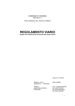 REGOLAMENTO VIARIO - Comune di Vicenza