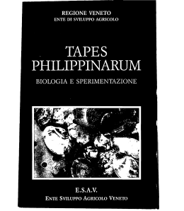 Tapes philippinarum biologia e sperimentazione - Archimer