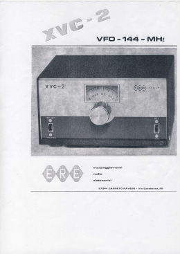 ERE - vcv-2 VFO per 144 MHz manuale d`uso