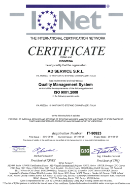 AD SERVICE S.R.L. Quality Management System
