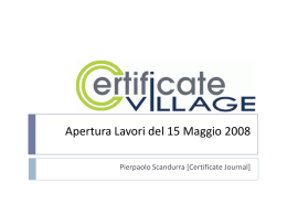 Certificates Tour 2008 - Certificati e Derivati