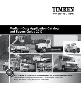 Medium Duty Application Catalog and Buyer`s Guide 2010