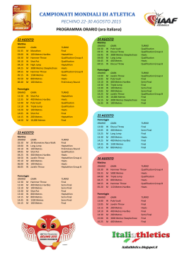 programma orario pechino 2015