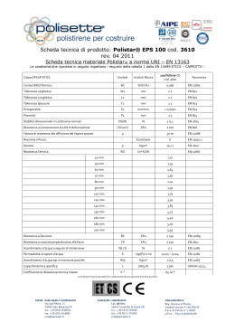 Scheda tecnica di prodotto: Polistar® EPS 100 cod. 3610 rev. 04 2011