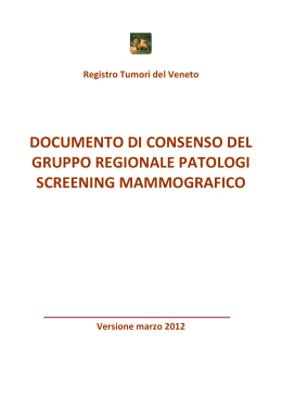 documento di consenso del gruppo regionale patologi screening