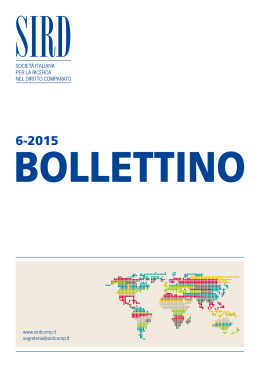 Bollettino 6-2015 - Società Italiana per la Ricerca nel Diritto
