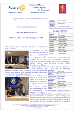 8 Gennaio 2015 - Rotary Club Marina di Massa Riviera Apuana del