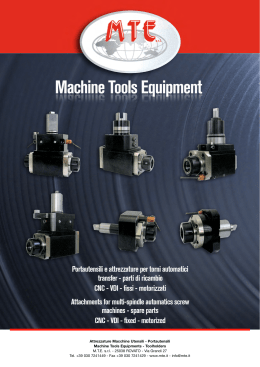 Attrezzature Macchine Utensili - Portautensili Machine Tools