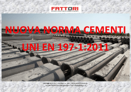 Nuova norma sui cementi UNI EN 197-1:2011
