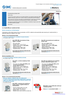 Gennaio 2014 Prodotti SMC per il controllo dei fluidi Valvole