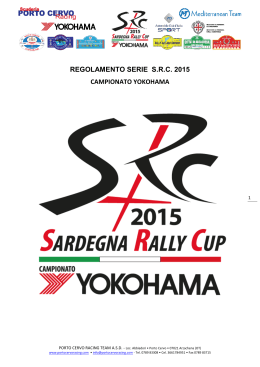 REGOLAMENTO SERIE S.R.C. 2015 CAMPIONATO YOKOHAMA