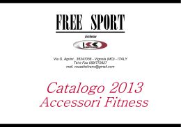 Catalogo FREE2013 Accessori Fitness