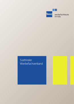 Die Broschüre des Südtiroler Werbefachverbandes im hds (2014)