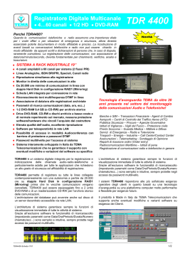 DVD-RAM TDR 4400 - Tema Telecomunicazioni