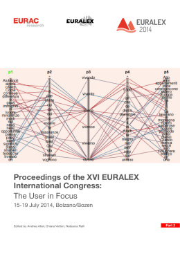 Proceedings of the XVI EURALEX International Congress: The User