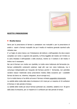 C Ricette e prescrizioni - Associazione Italiana Oncologia Toracica
