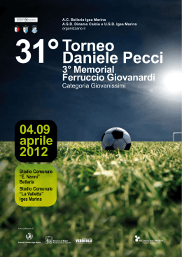 Torneo Daniele Pecci - Mondocalcio Bellaria Igea Marina