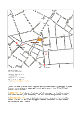 CONFIRMEC S.p.A. Via Santa Margherita, 6 20121 Milano Fax: +39